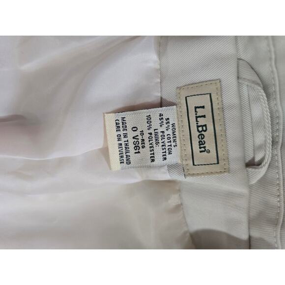 L.L. Bean women's beige lined blazer jacket - size 10 - Picture 5 of 8